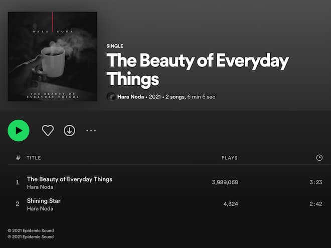 Hara Noda Songs on Spotify