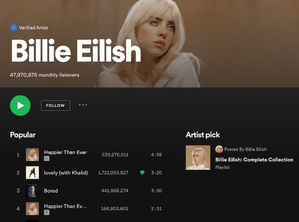 How to get more Spotify streams - Pin a playlist of all your own music